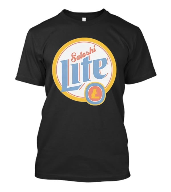 Satoshi Lite Cryptocurrency Logo Style With Litecoin T-Shirt