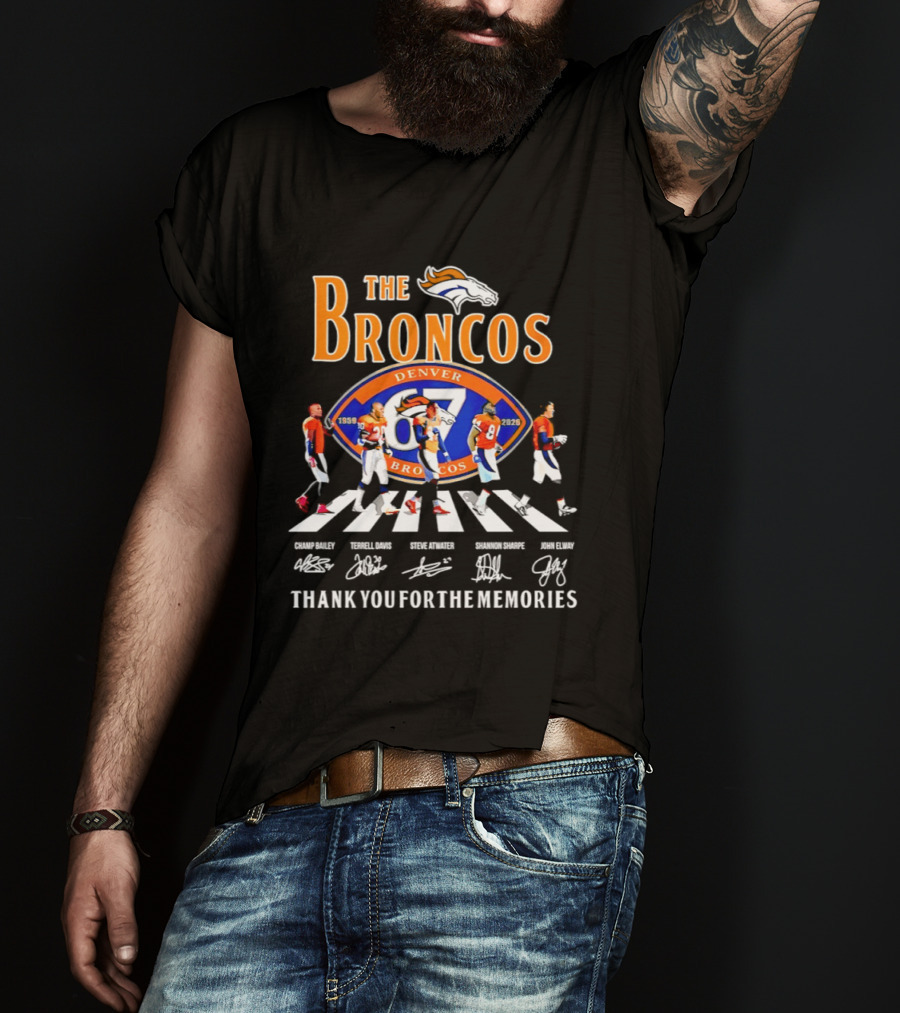 The Broncos Denver 87 Players Thank You For The Memories T-Shirt