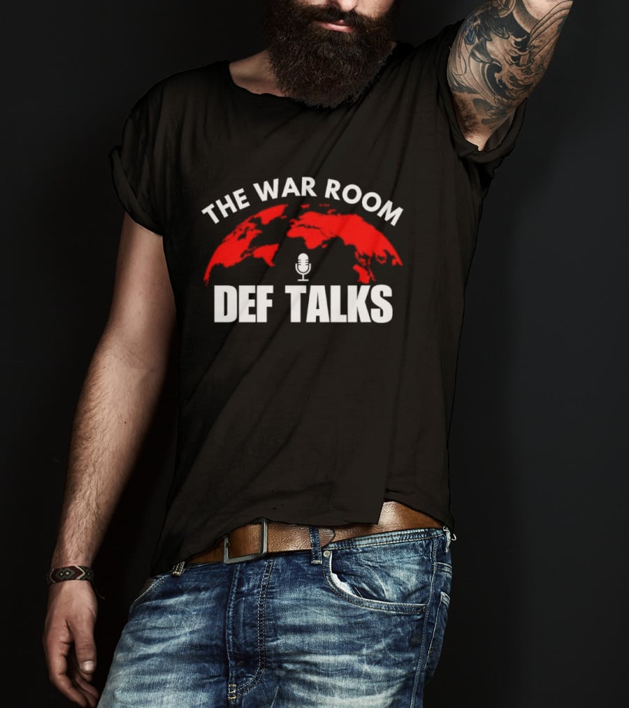 The War Room Def Talks Red World Map Microphone T-Shirt