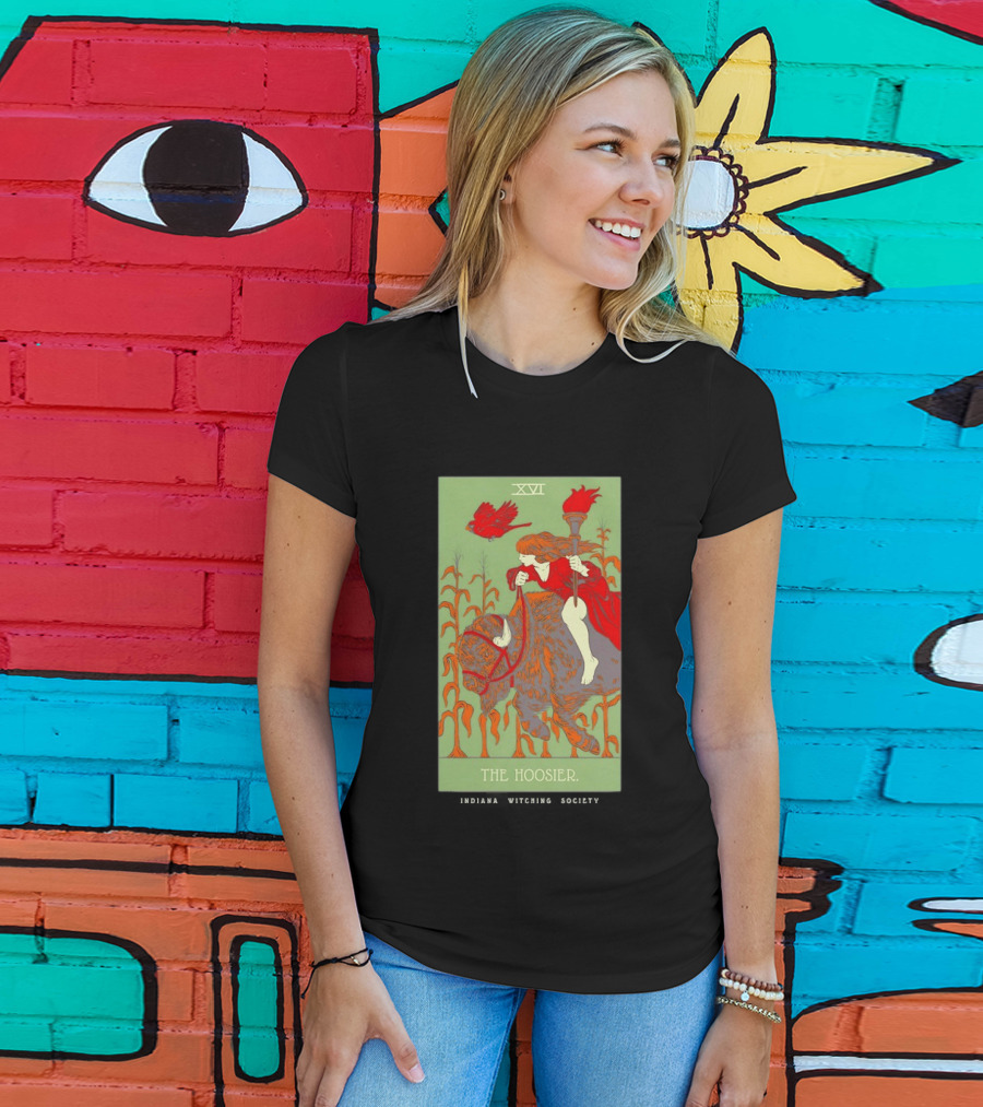 Women Riding Bison The Hoosier XVI Indiana Witching Society T-Shirt