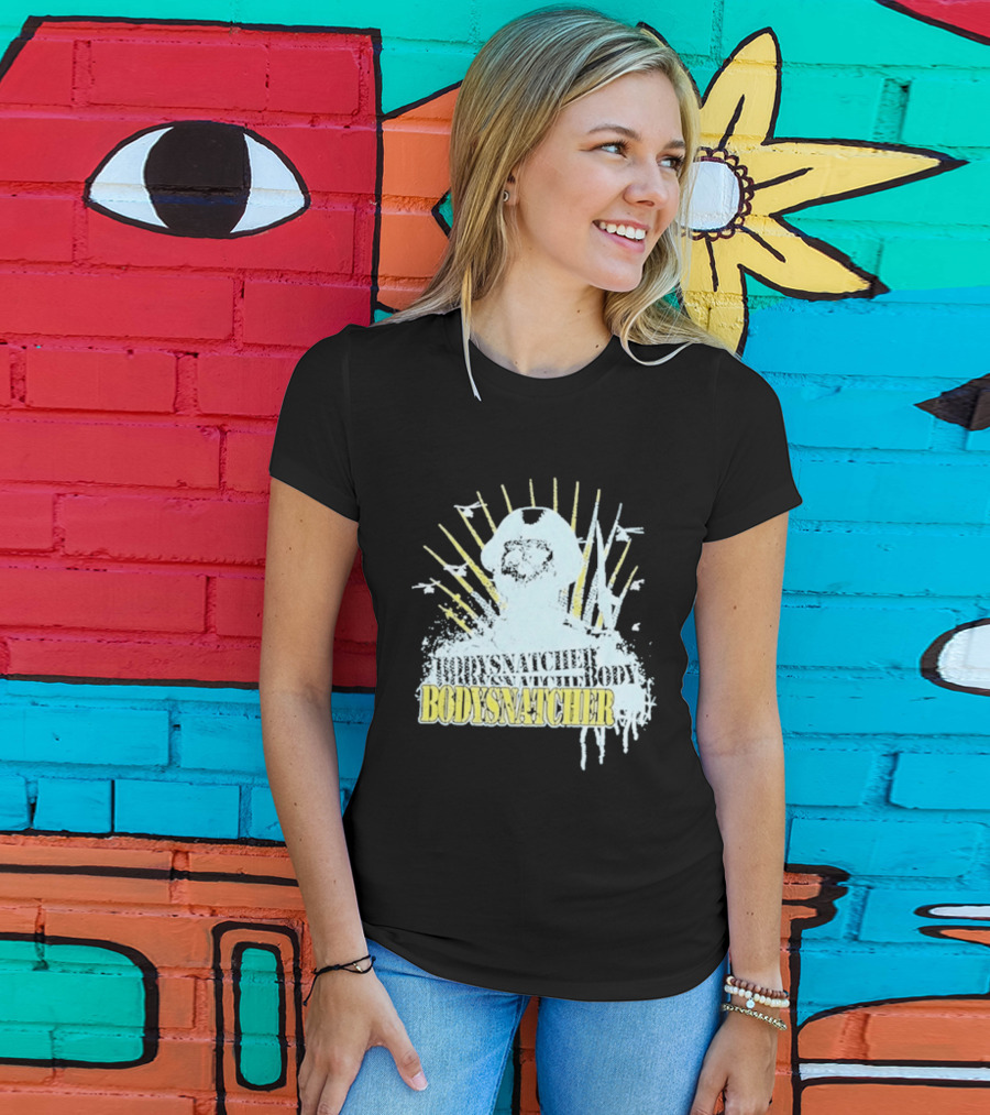 Bodysnatcher Helicopter Pilot Silhouette Sunburst T-Shirt