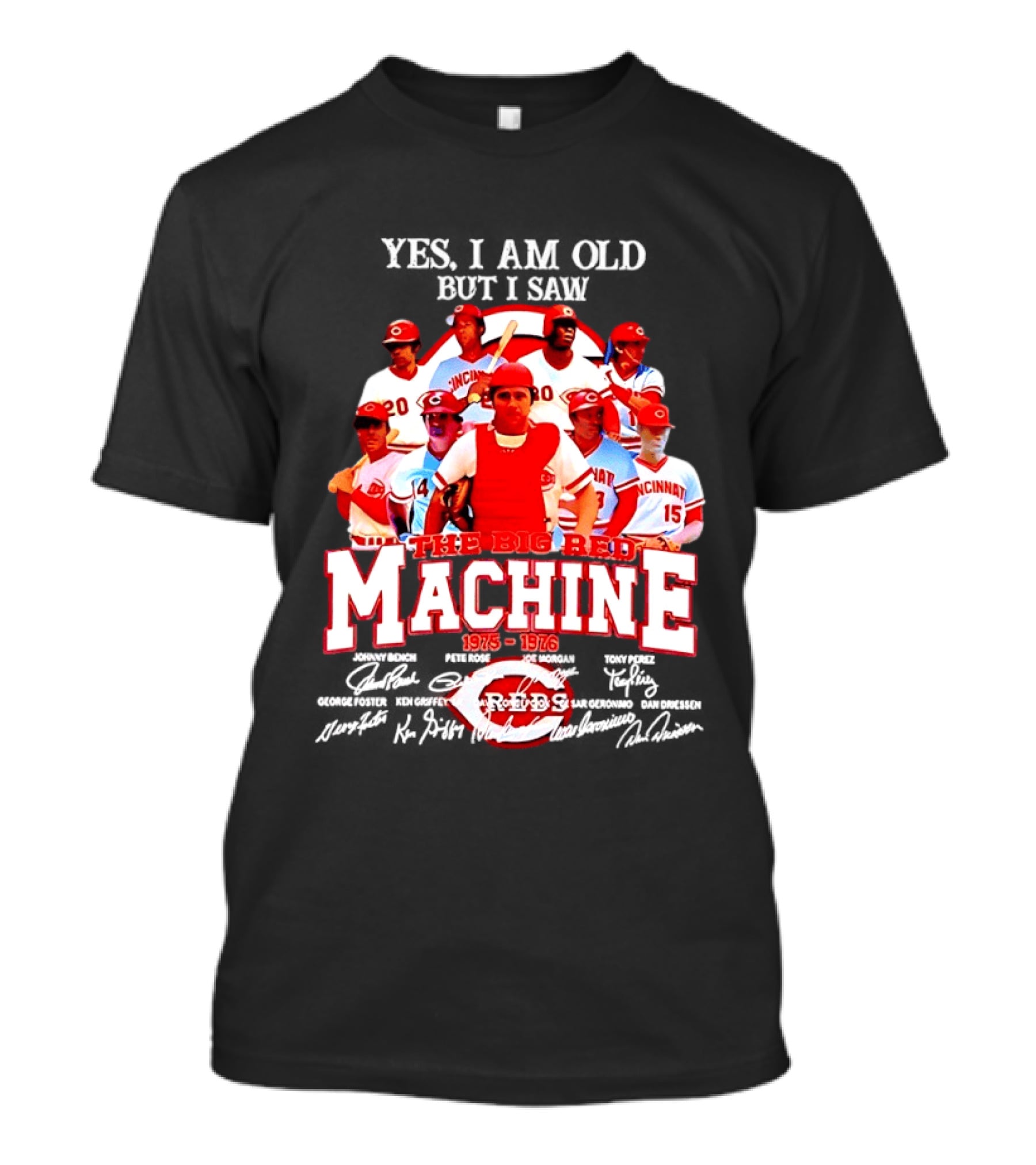 Cincinnati Reds Legendary Players The Big Red Machine 1975 To 1976 T-Shirt