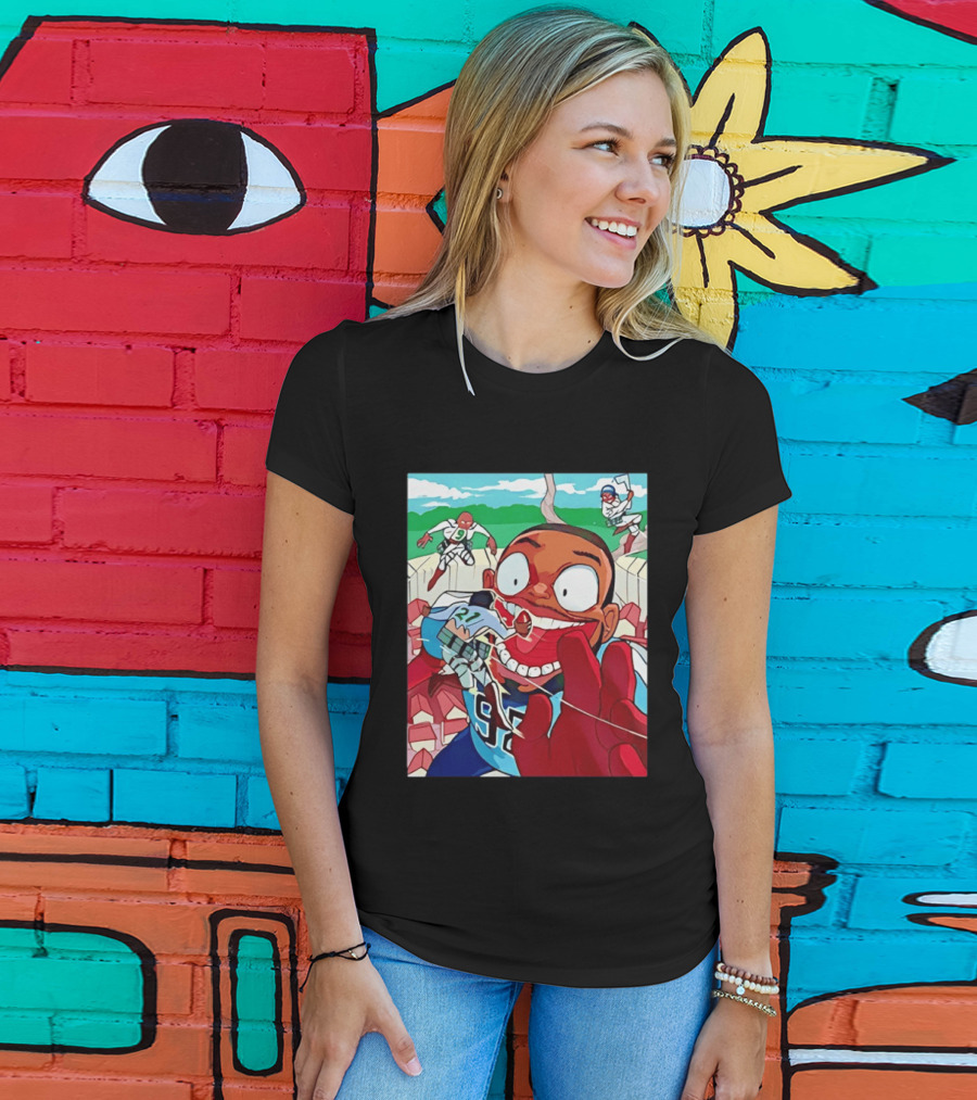 David Wyman 92 Seattle Seahawks Anime Crossover Characters Vibrant Action T-Shirt