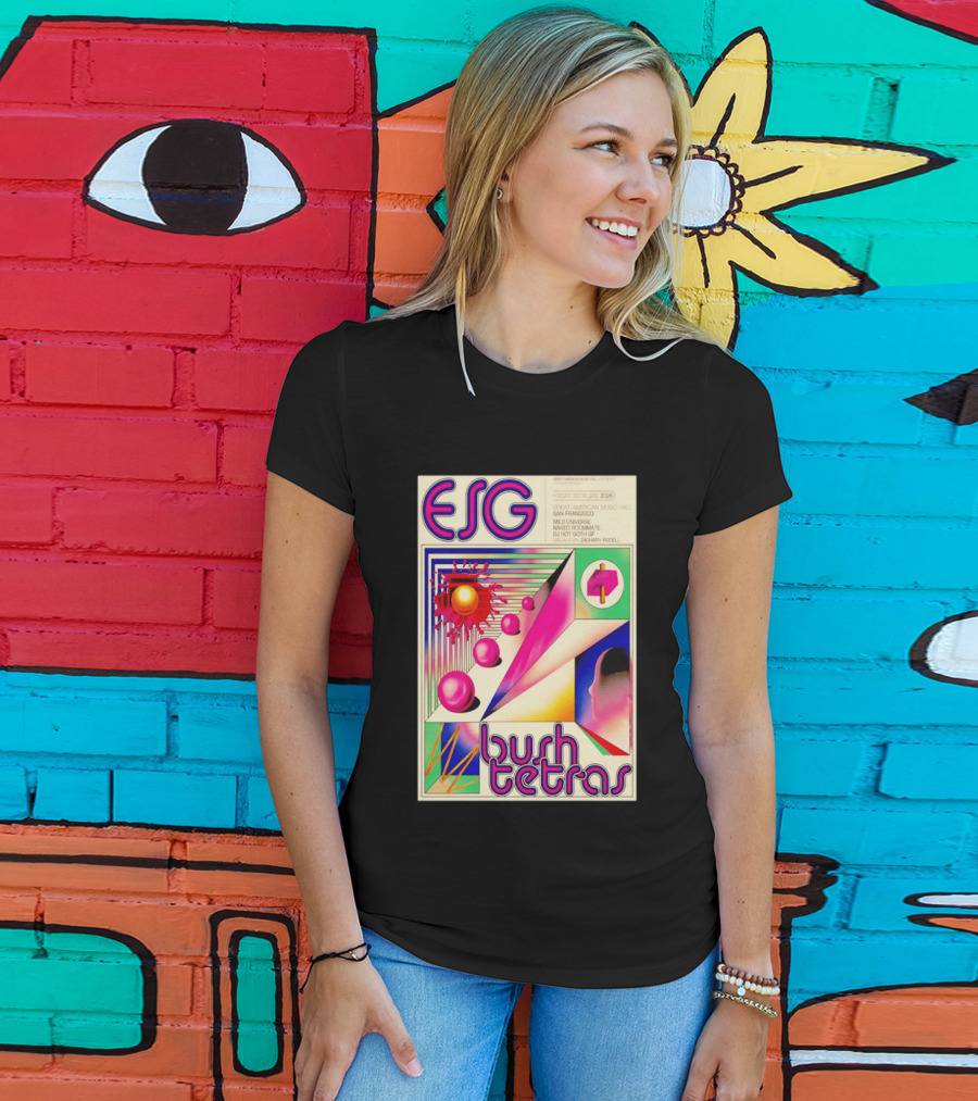 ESG Bush Tetras Live San Francisco January 30 2026 Concert Great American Music Hall T-Shirt
