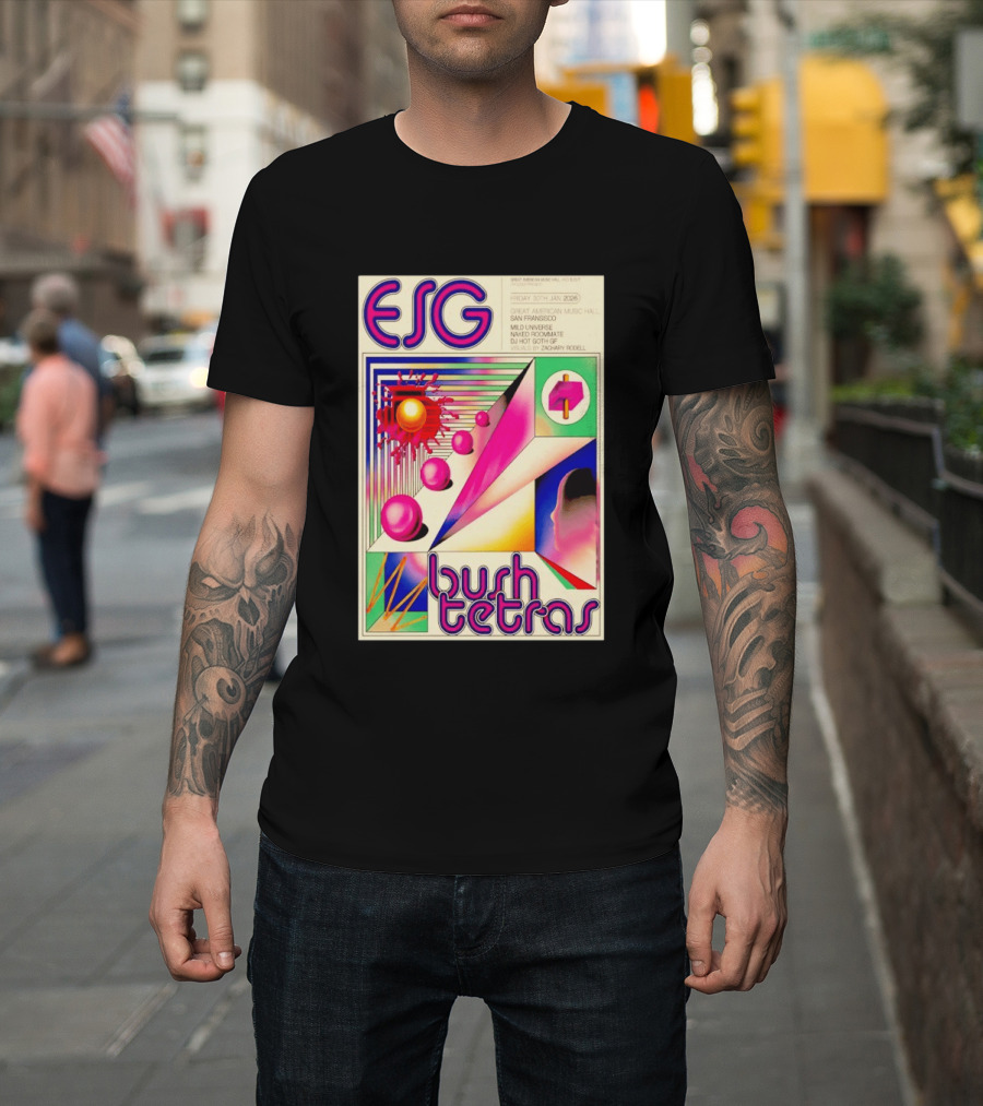 ESG Bush Tetras Live San Francisco January 30 2026 Concert Great American Music Hall T-Shirt