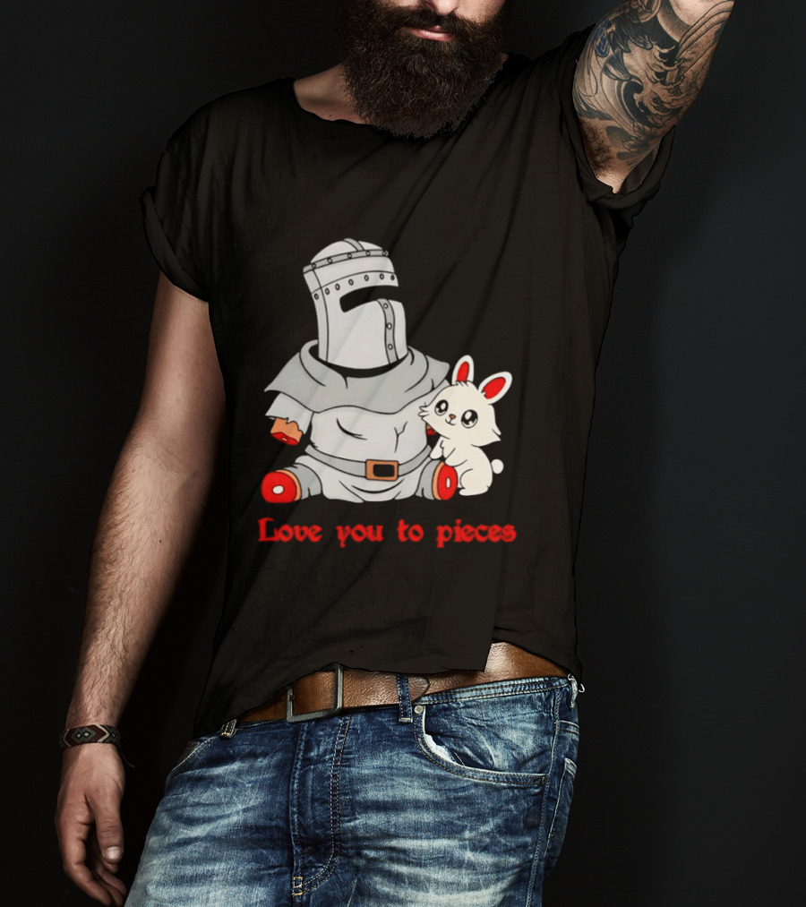 Knight With Amputated Limbs And Bunny Love You To Pieces T-Shirt