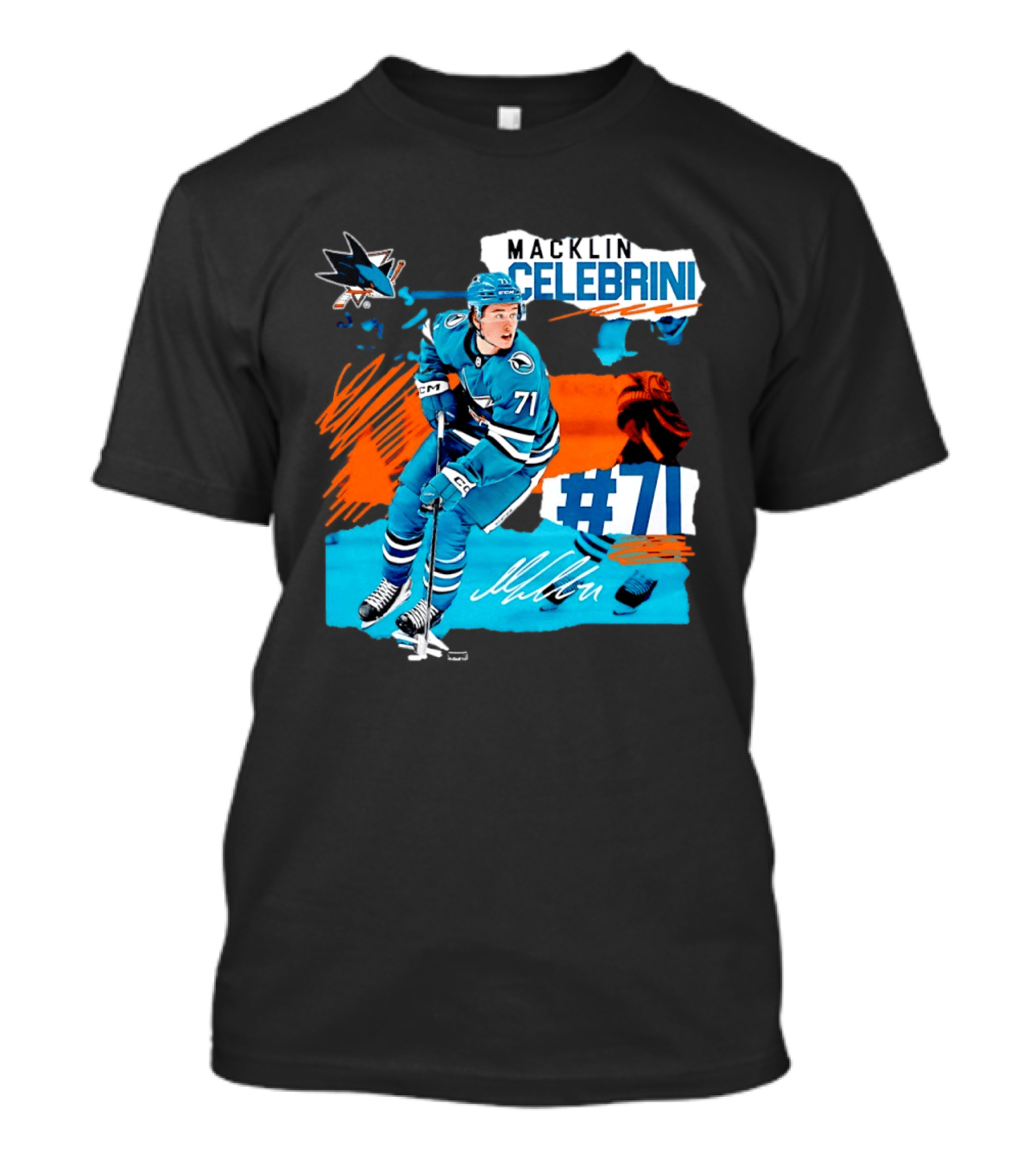 Macklin Celebrini San Jose Sharks Hockey 71 T-Shirt