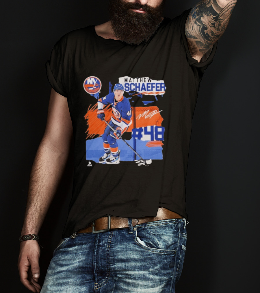 New York Islanders Matthew Schaefer 48 Fresh Ice T-Shirt