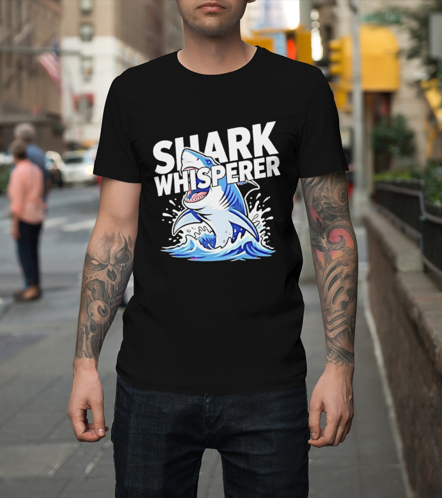 Shark Whisperer Great White Ocean Splash T-Shirt