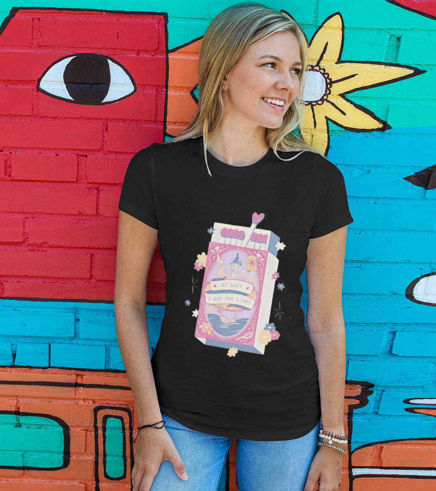 At Last I See The Light Floating Lantern Matchbox Flowers T-Shirt