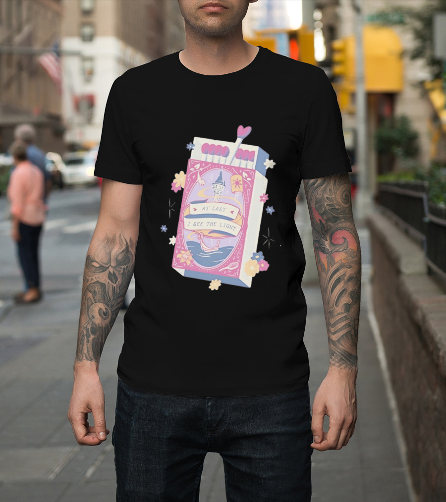 At Last I See The Light Floating Lantern Matchbox Flowers T-Shirt