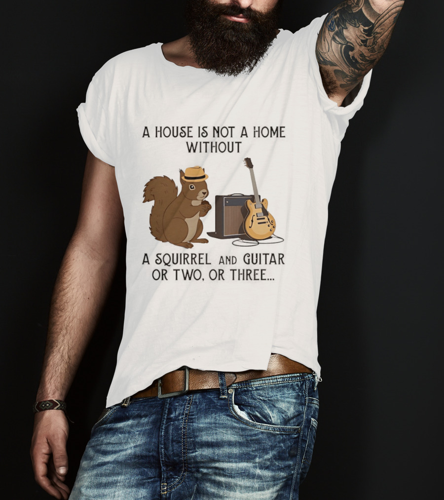A House Is Not A Home Without A Squirrel And Guitar Or Two Or Three T-Shirt