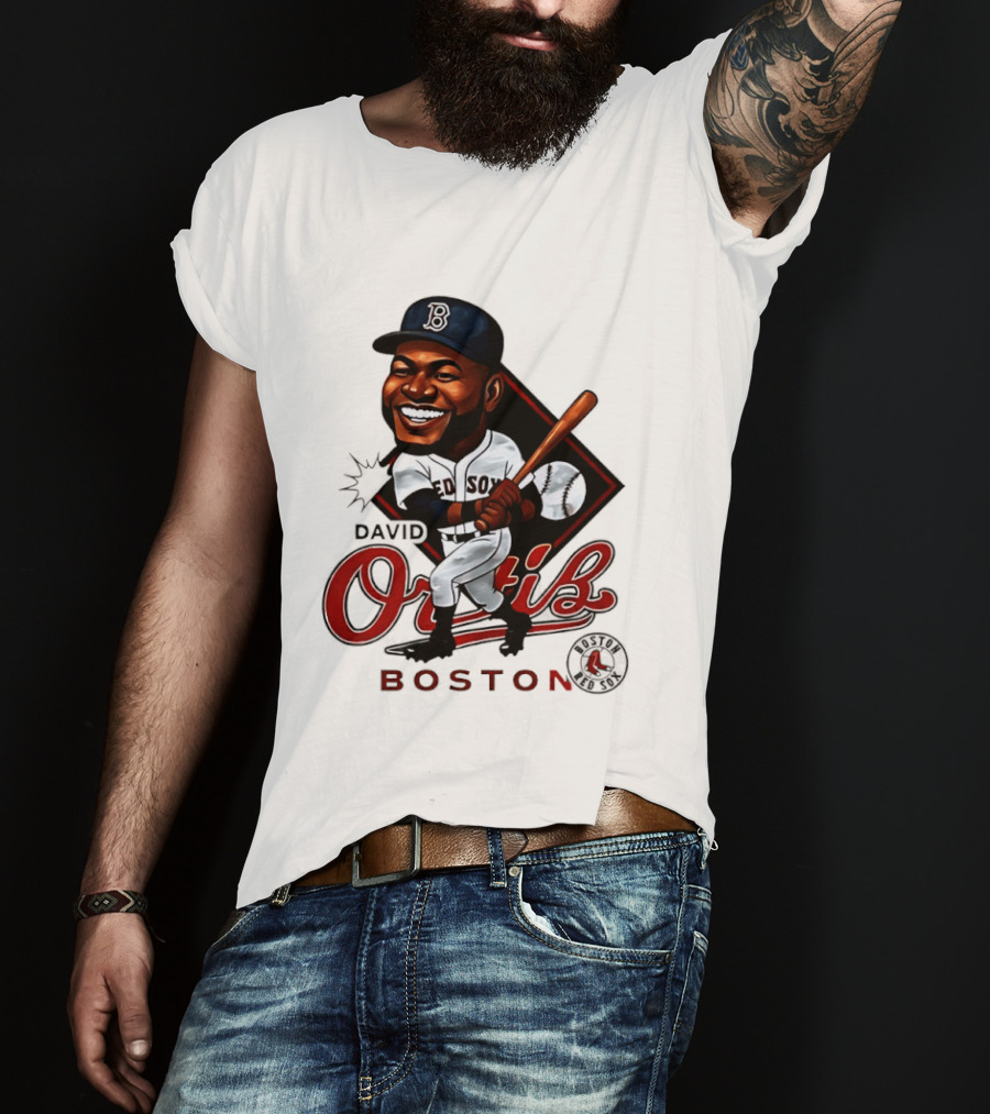 David Ortiz Boston Redsox 34 Legend Caricature T-Shirt