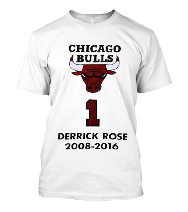 Chicago Bulls Derrick Rose Number 1 2008 2016 T-Shirt
