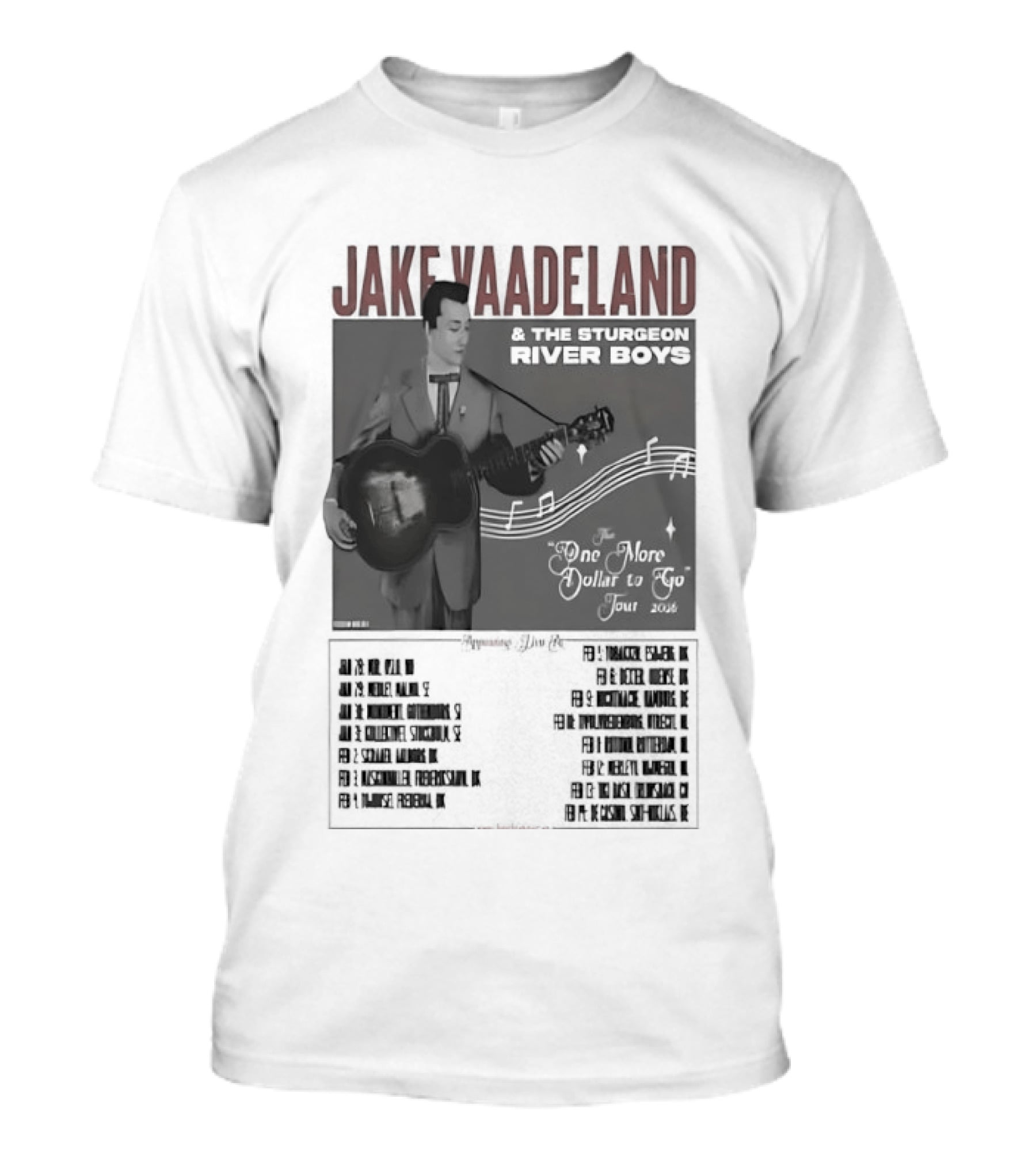 Jake Vaadeland Sturgeon River Boys One More Dollar To Go Tour 2026 T-Shirt