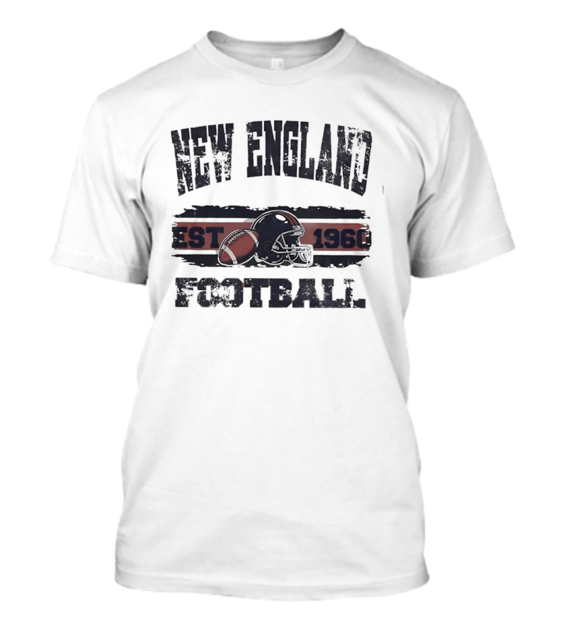 New England Patriots Football Est 1960 Helmet Ball Center T-Shirt