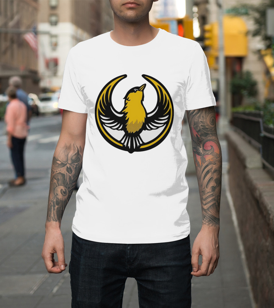Rebel Goldfinch Alliance Starbird Emblem Bird T-Shirt