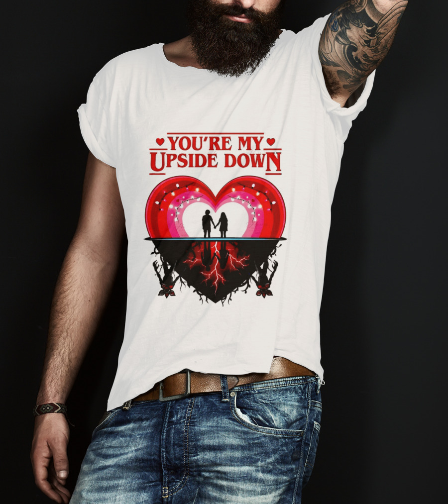 You're My Upside Down Heart Silhouette Couples Romance T-Shirt