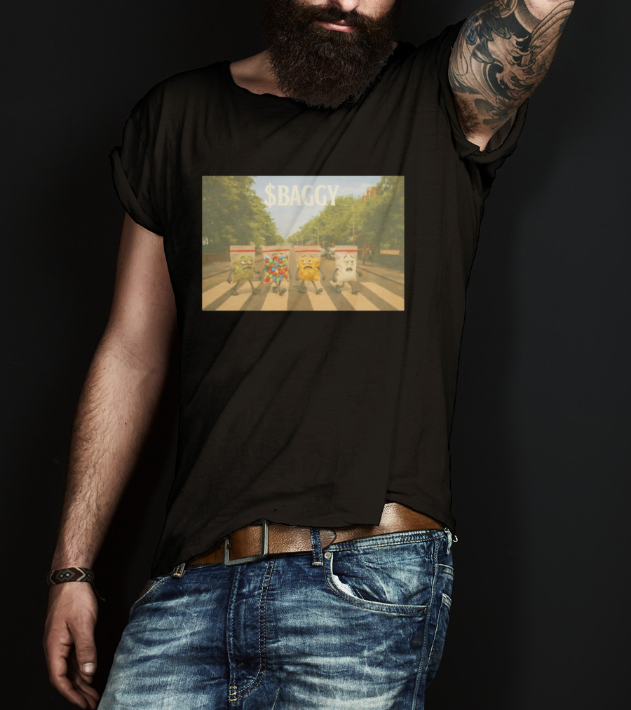 Baggy Weed Candy Snack Heroin Walking Abbey Road T-Shirt