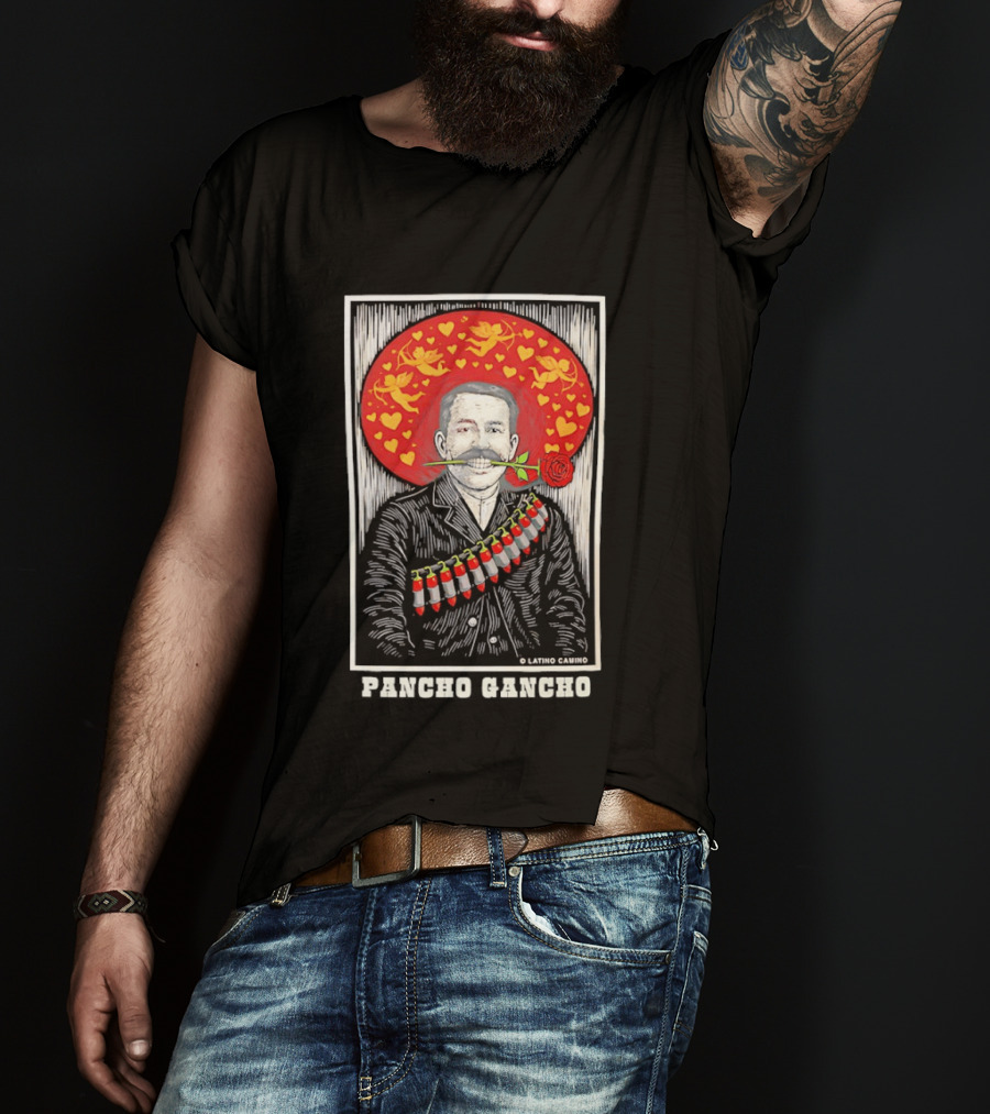 Emiliano Zapata Rose Image Latino Comics Pancho Gancho T-Shirt