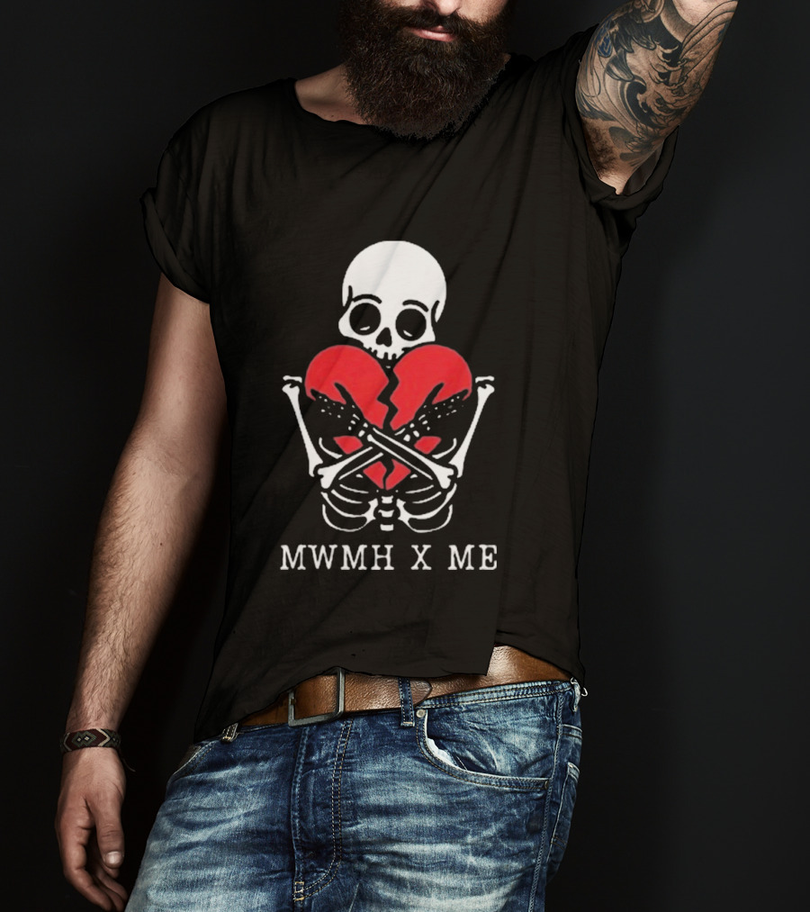 Murder With My Husband X Me Skeleton Broken Heart T-Shirt