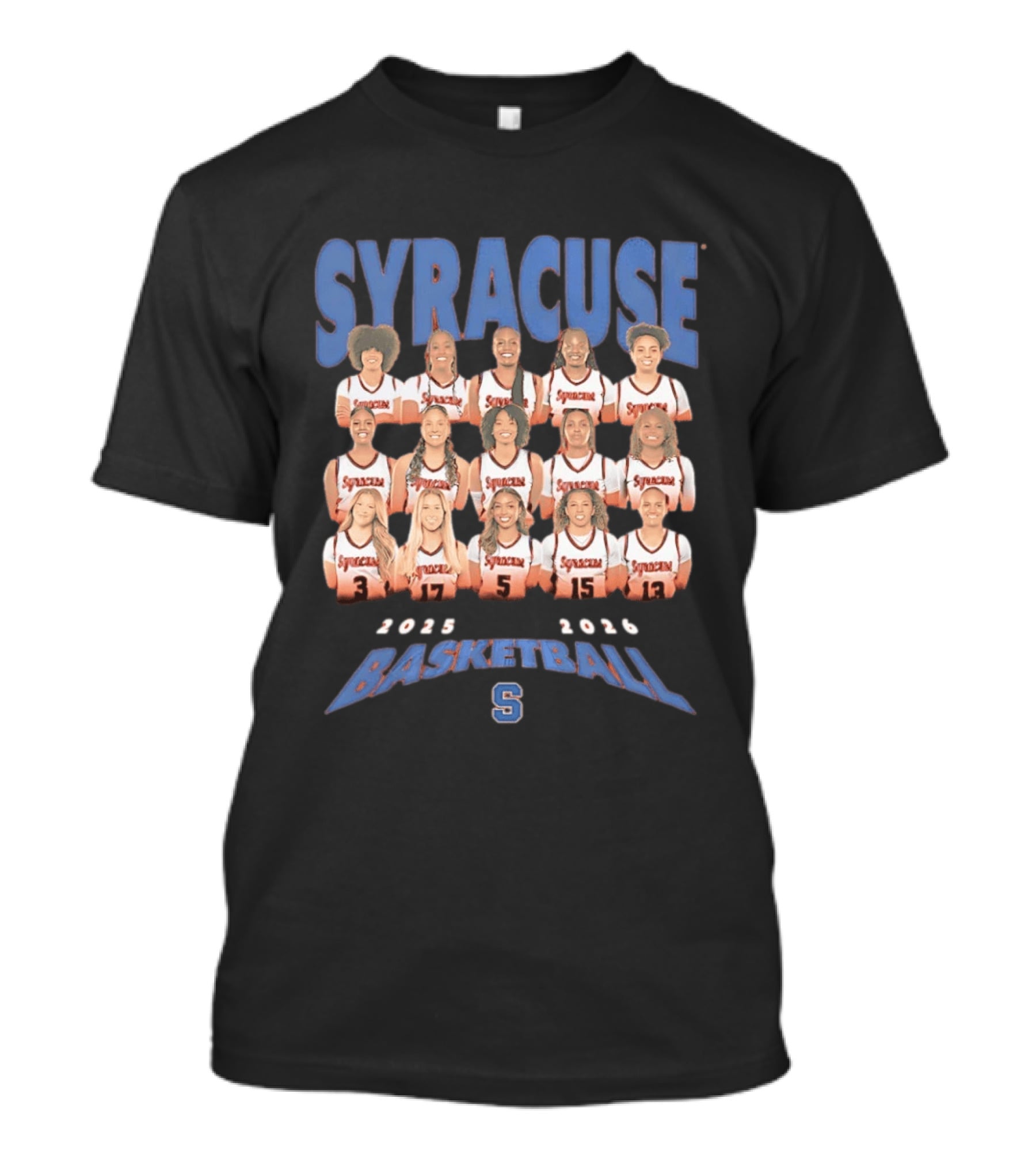 Syracuse Basketball 2025 2026 Women's Team Collage T-Shirt