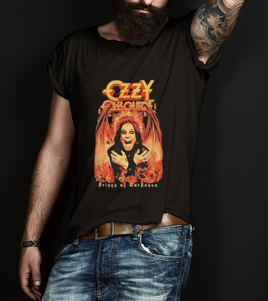 Ozzy Osbourne Flames Prince Of Darkness Fiery Wings T-Shirt