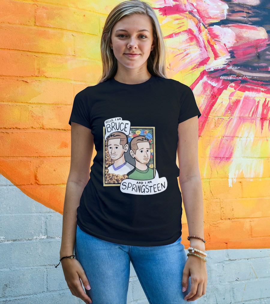 Bruce And Springsteen Hello I Am Tom Grossi T-Shirt