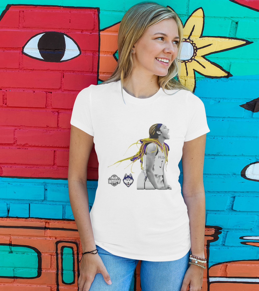 Aaliyah Edwards UConn Huskies WNBPA Athlete With Vibrant Hair T-Shirt
