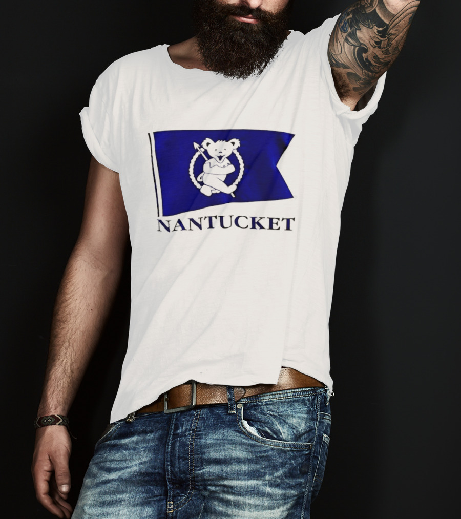 Nantucket Flag Grateful Dead Dancing Bear T-Shirt