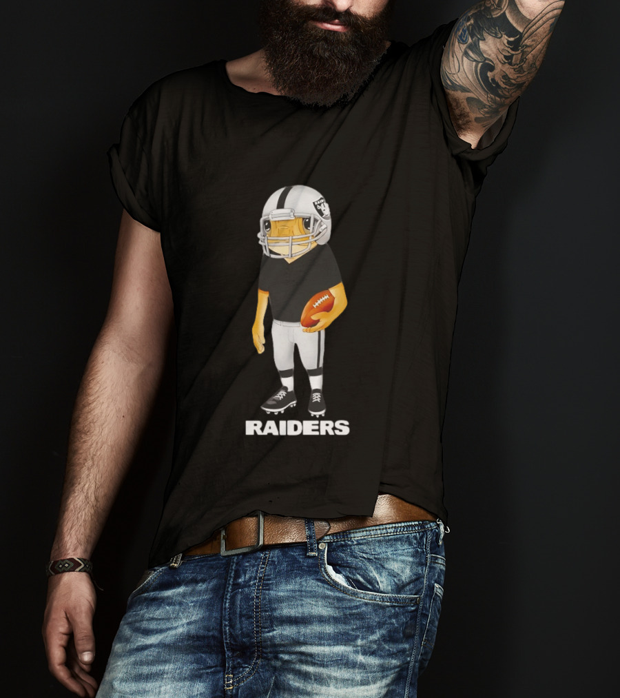Bad Bunny X Las Vegas Raiders Concho Football Character Raiders T-Shirt