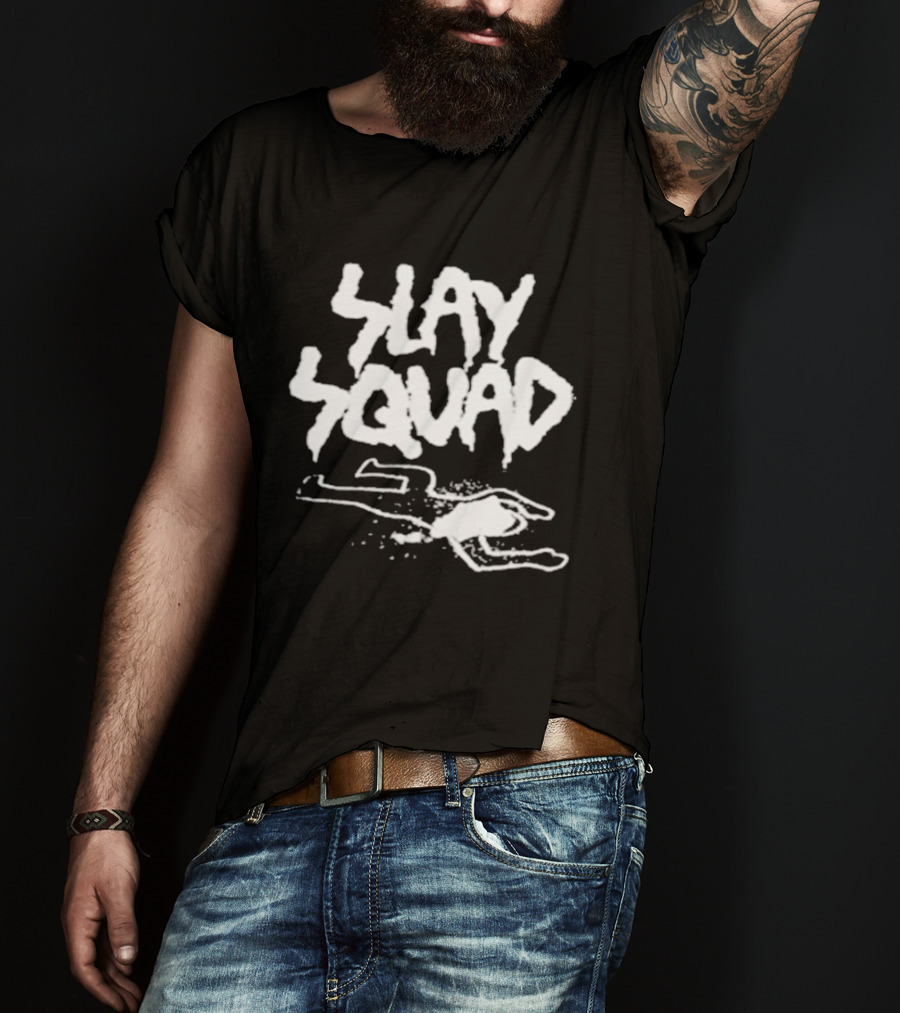 Slay Squad Do Not Cross Outline Stencil T-Shirt