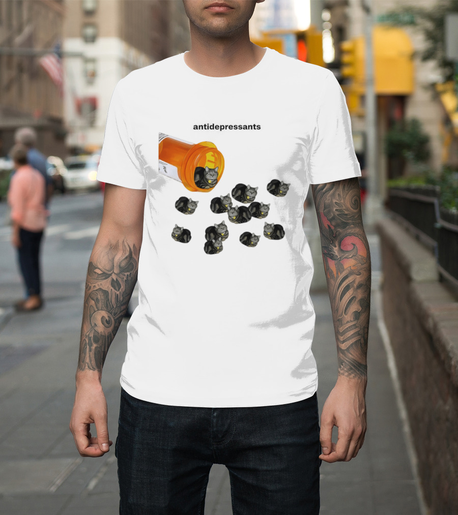 Antidepressants Cat Medicine Jar T-Shirt