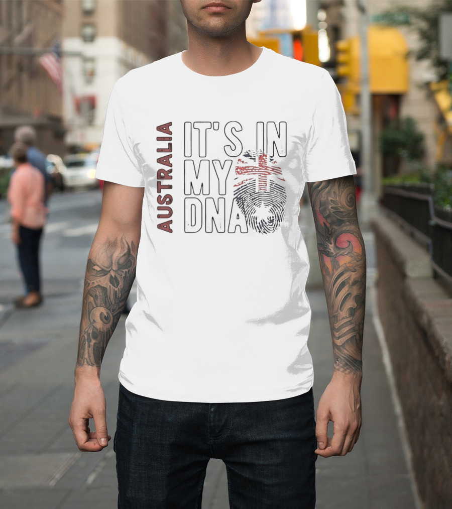 Australia It's In My DNA Fingerprint Flag T-Shirt
