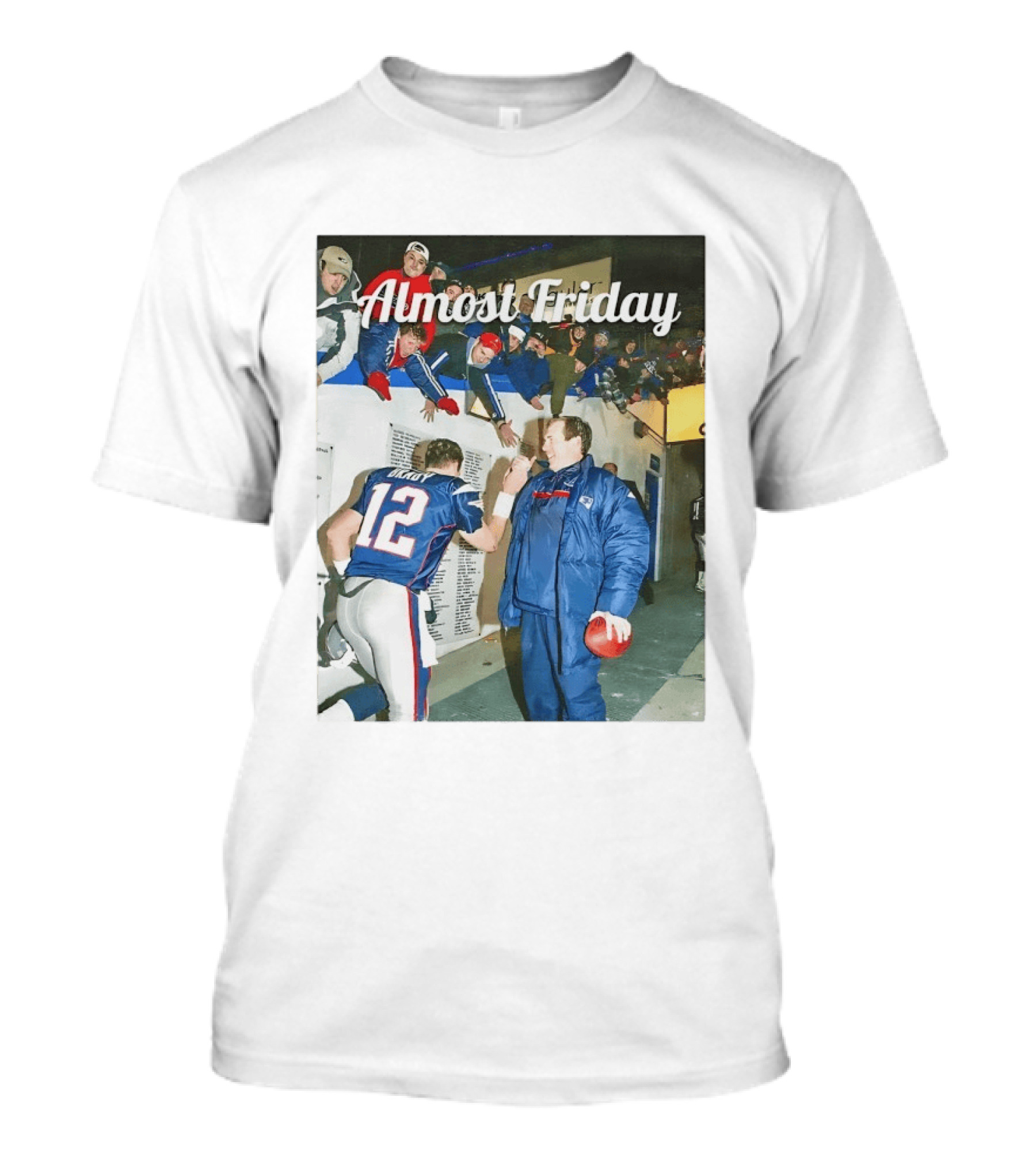 Almost Friday Bill And Tom Football Celebration Patriots 12 T-Shirt