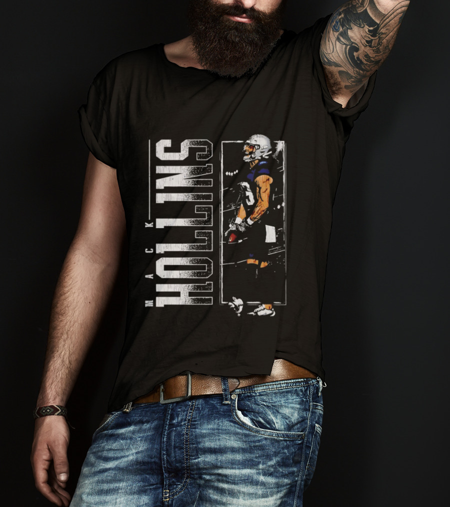 Mack Hollins New England Patriots Vertical Football Gear T-Shirt