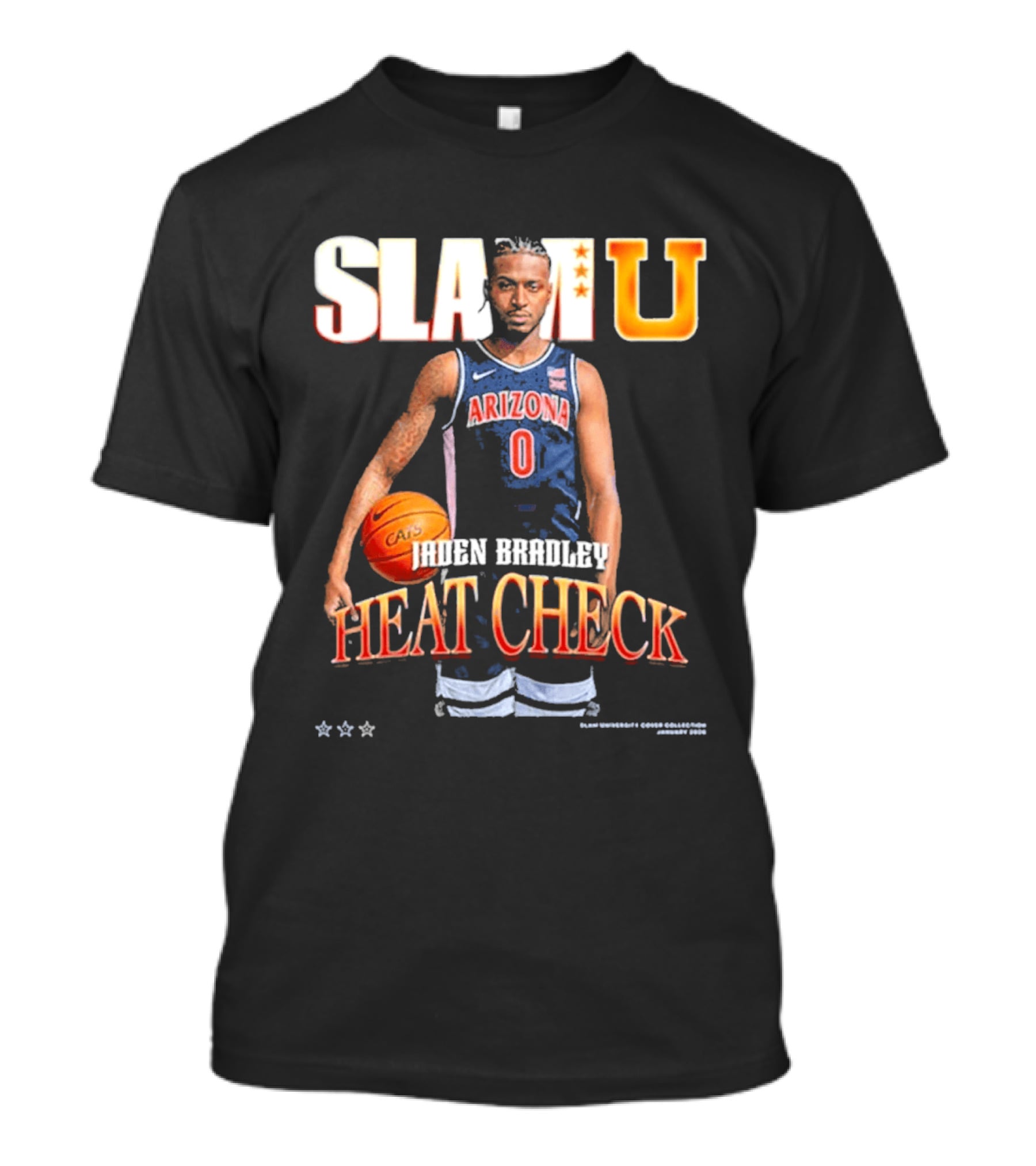 Jaden Bradley Arizona Wildcats SLAMU Heat Check Star T-Shirt