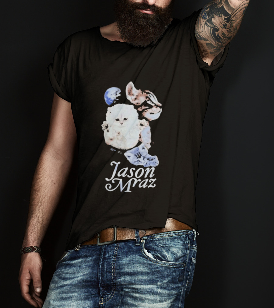 Jason Mraz Cute White Cat T-Shirt