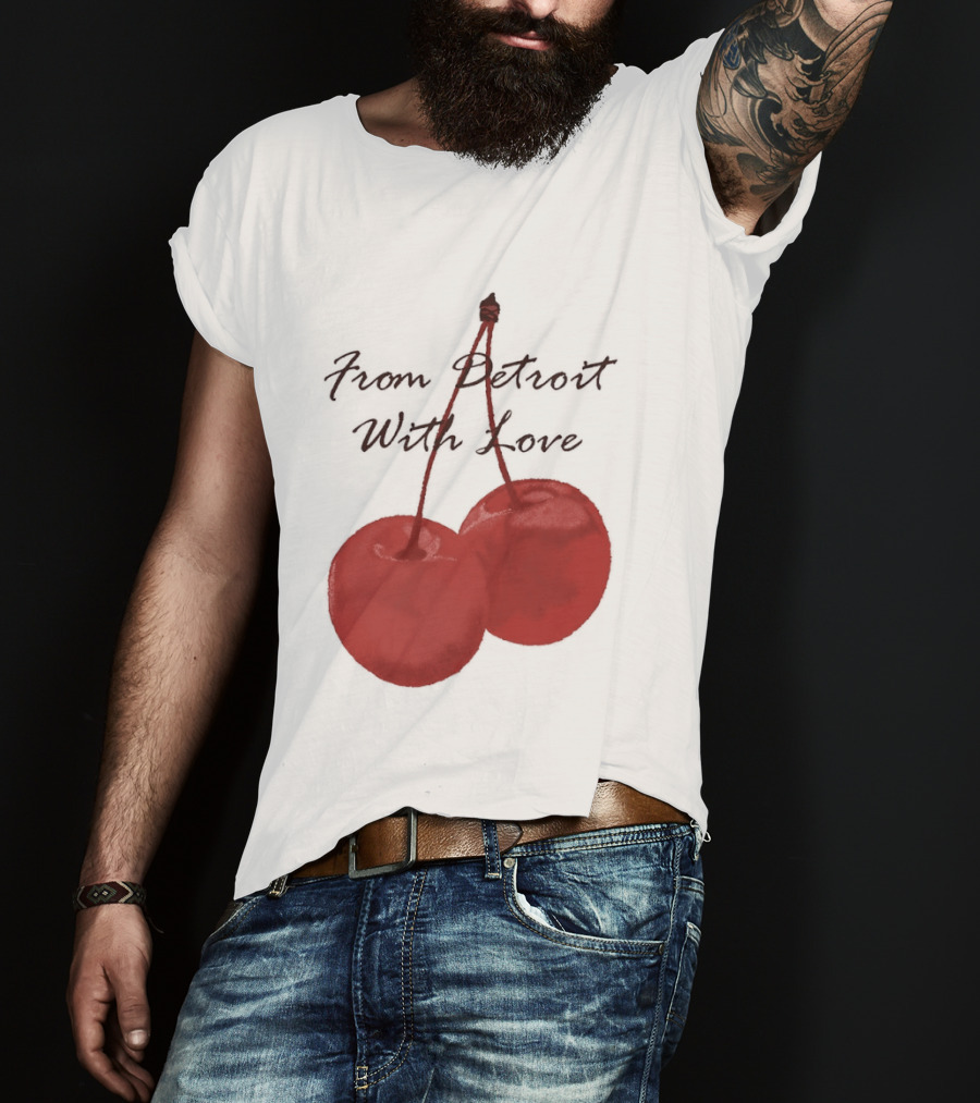 Detroit Lions From Detroit With Love Cherries T-Shirt