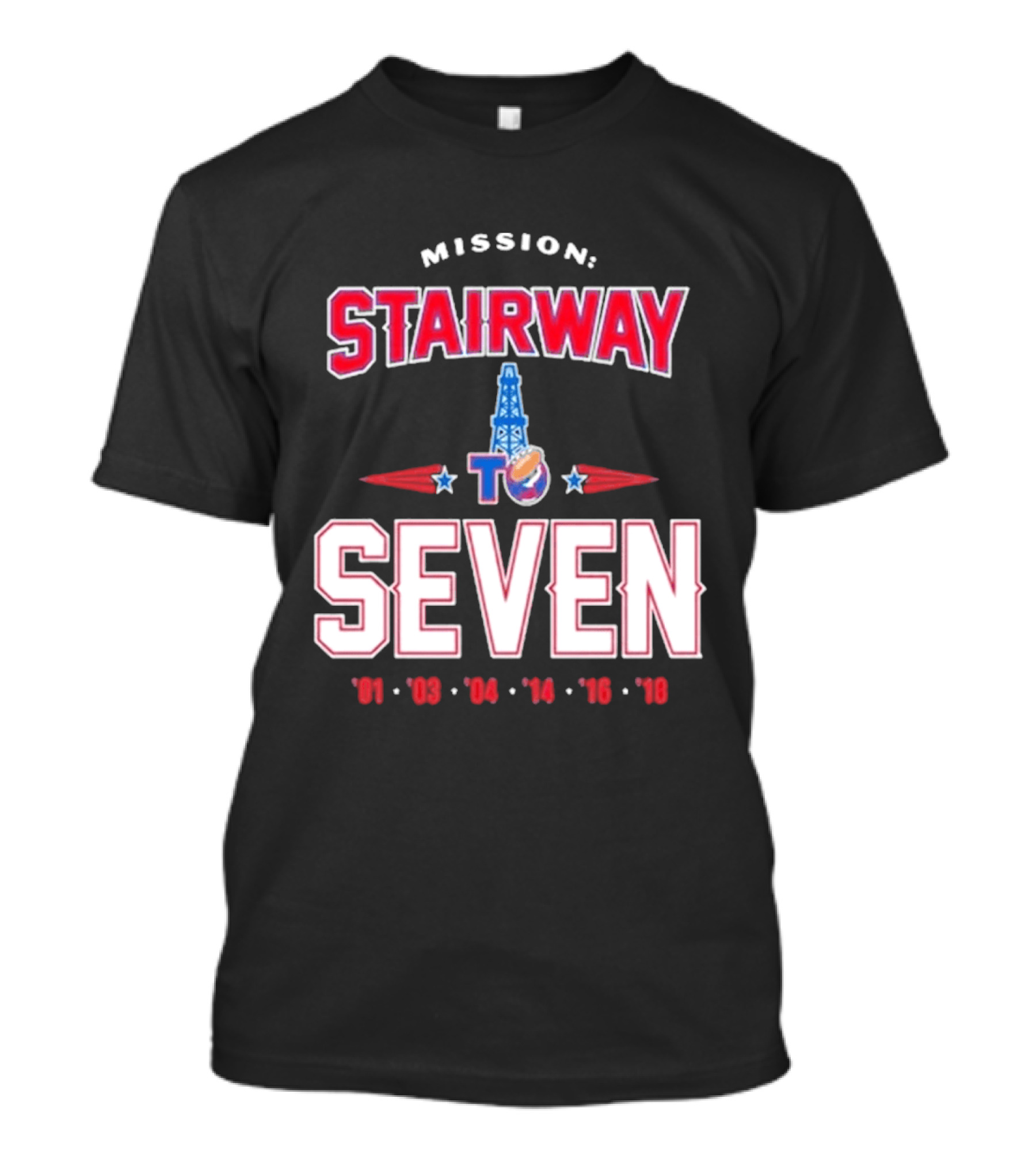 Mission Stairway To Seven New England Patriots Quest For 7th Title T-Shirt