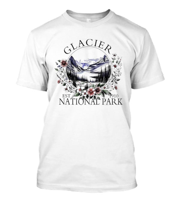 Glacier National Park Scenic Hiking Adventure Est 1910 T-Shirt
