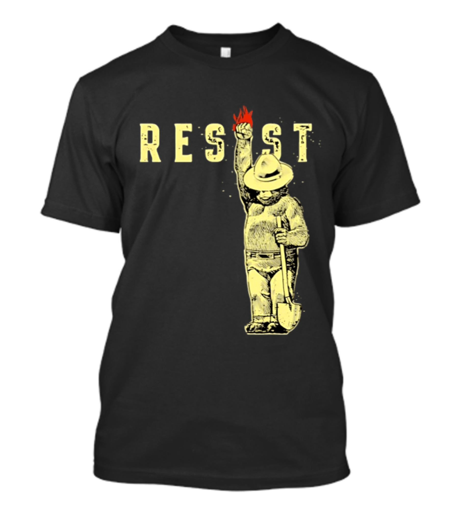 Protect Our National Parks Bear Resist Fist Fire Shovel T-Shirt