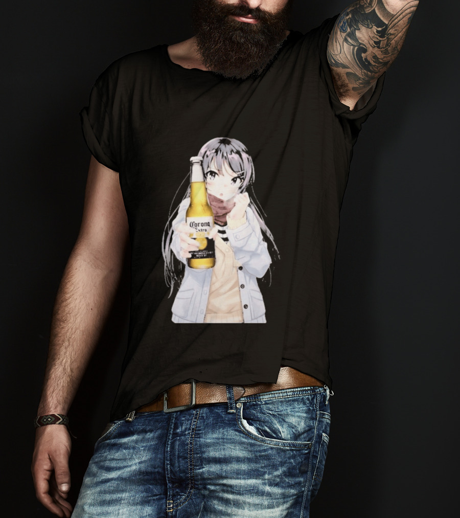 Corona Extra Anime Waifu Rabbit Beer Fusion T-Shirt