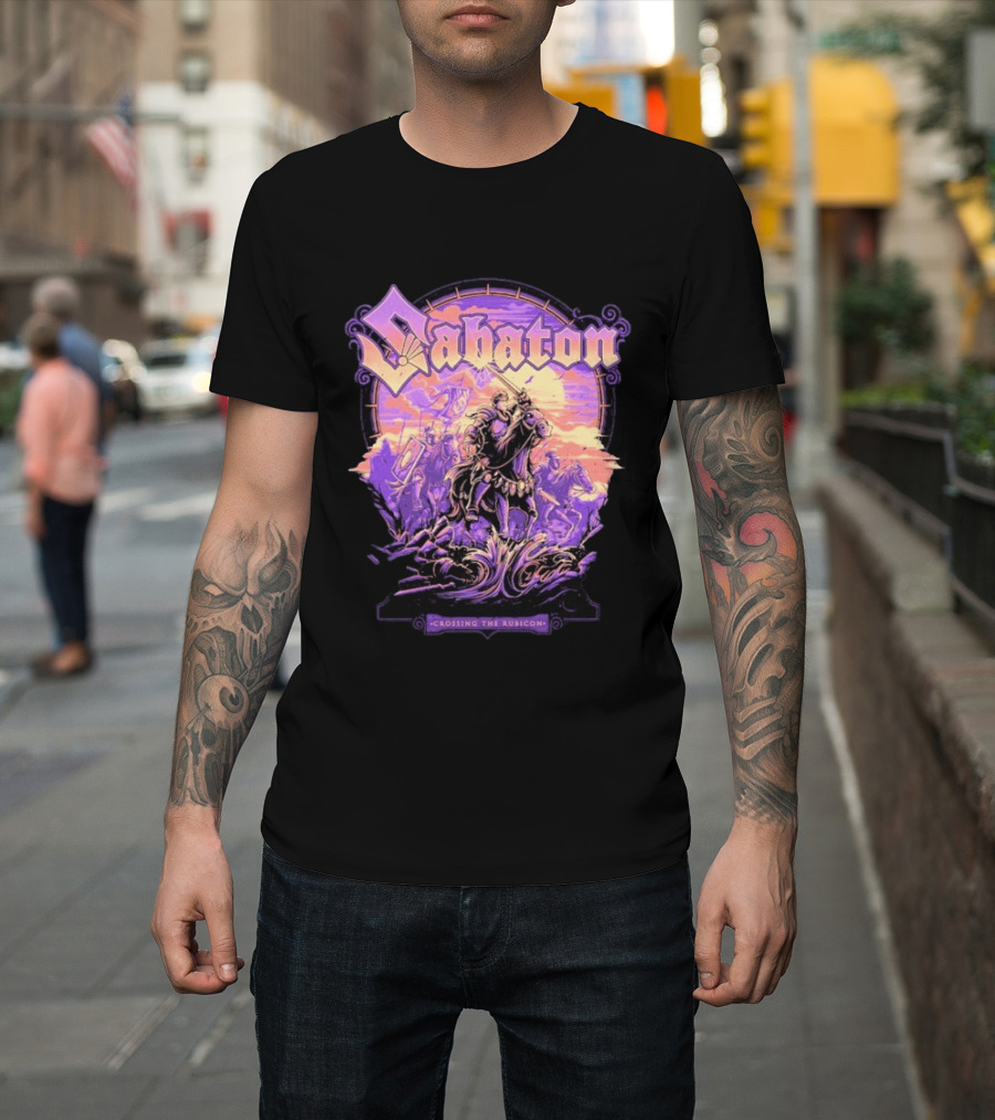 Sabaton Crossing The Rubicon Caesar's Crossing Purple Sunset T-Shirt