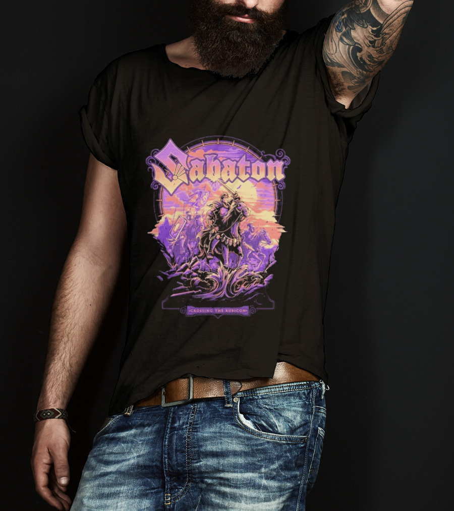 Sabaton Crossing The Rubicon Caesar's Crossing Purple Sunset T-Shirt