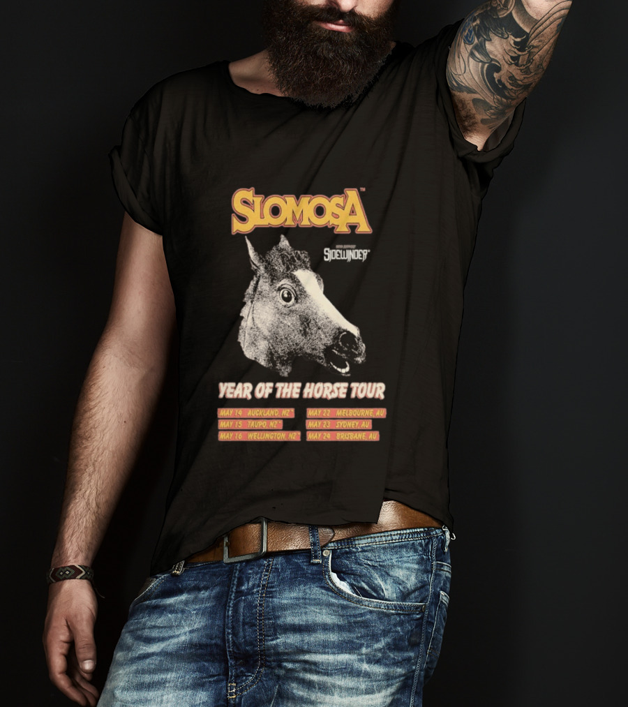 Slomosa Year Of The Horse Tour 2026 Auckland Wellington Melbourne Sydney Brisbane Dates T-Shirt