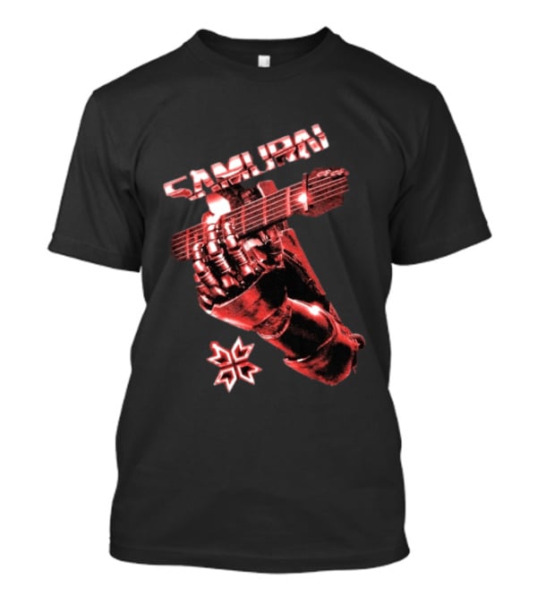 Samurai Cyberpunk 2077 Metallic Hand Guitar T-Shirt