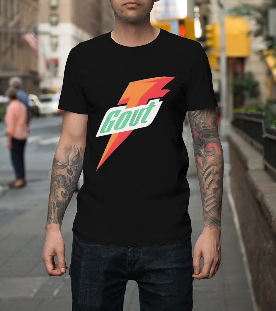 Gout Parody Orange Bolt T-Shirt
