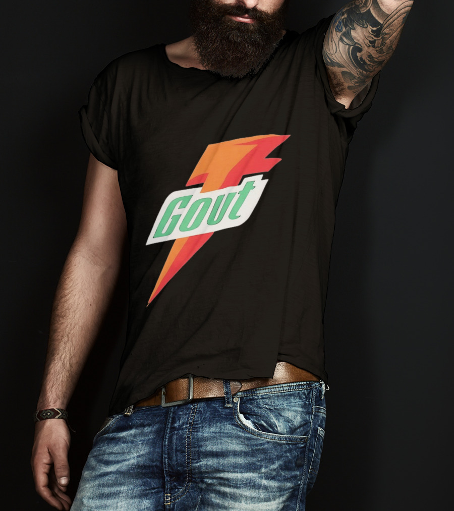 Gout Parody Orange Bolt T-Shirt