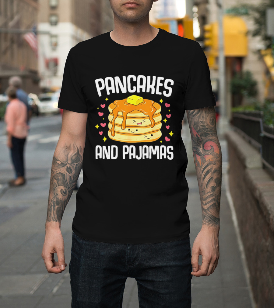 Pancakes And Pajamas Kawaii Cute Pancake Lover Toddler T-Shirt